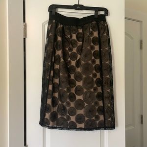 Black and nude skirt
